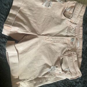 Old Navy Stylish Pink Distressed Women Shorts